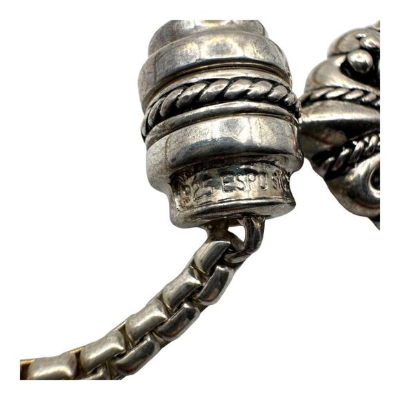 Vintage Sterling Silver Necklace Coral Pendant By Espo Signed Joseph Esposito - Picture 3 of 6